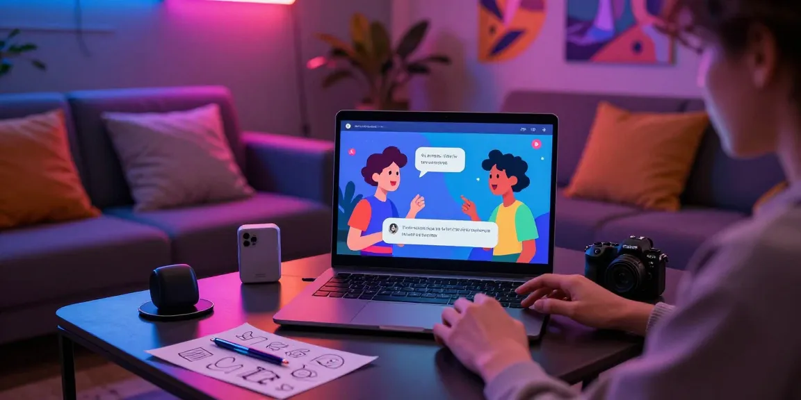 Engaging ai ecchi chat scene with colorful avatars and tech ambiance.